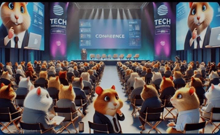 GO TO A CONFERENCE card in Hamster Kombat GameDev